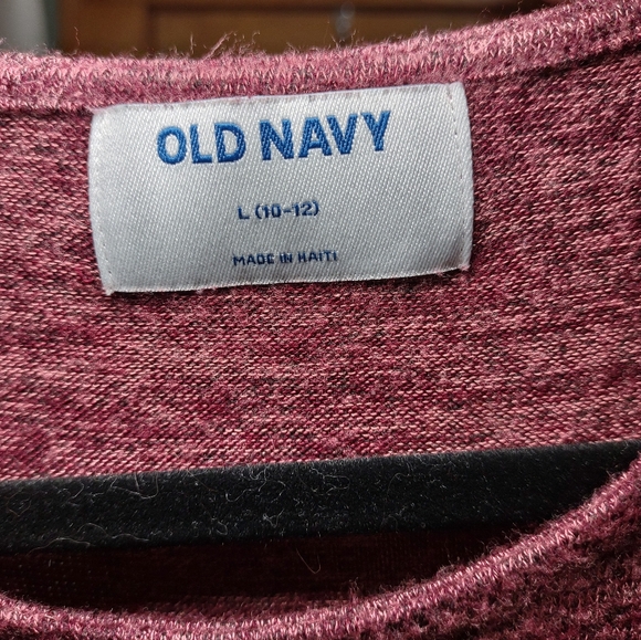 Old Navy Girls Long sleeve T-shirt Maroon Size L - Picture 2 of 3